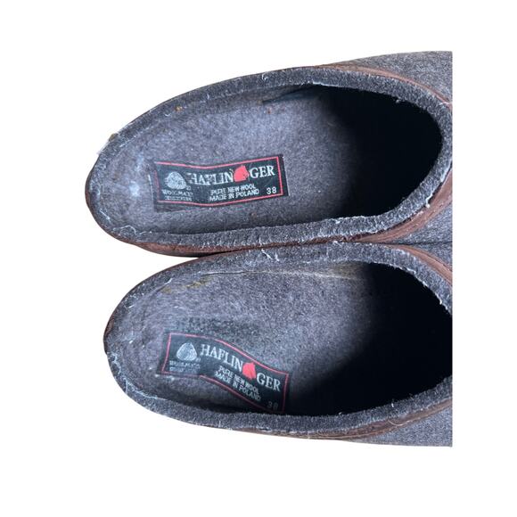 Haflinger Unisex Gray Grizzly Closed Heel Style Wool Clogs Size 38 - Picture 5 of 9